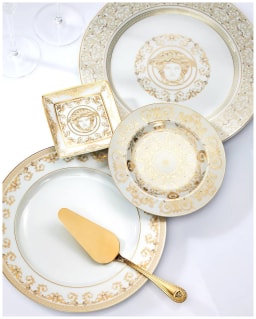 Versace, Medusa gala, Set of 6 tea cups and saucers