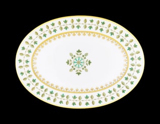 Robert Haviland & C. Parlon, Matignon Green, Oval platter 36 cm