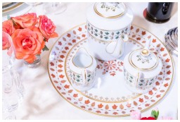 Robert Haviland & C. Parlon, Matignon Red, Round cake dish with handle