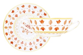 Robert Haviland & C. Parlon, Matignon Red, Cream soup bowl & saucer