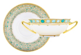 Robert Haviland & C. Parlon, Syracuse Turquoise, Cream soup bowl & saucer