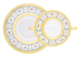 Robert Haviland & C. Parlon, Bengalis, Cream soup bowl & saucer