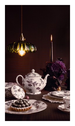 Bernardaud, Albertine prune, Sugar pot