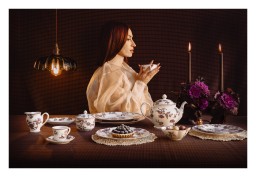 Bernardaud, Albertine prune, Coffee cup & saucer