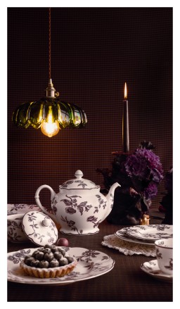 Bernardaud, Albertine prune, Tea pot 6 cups