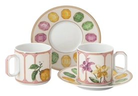 Rosenthal, Swarovski Idyllia, Set of 2 espresso cups and saucers