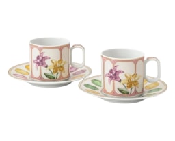 Rosenthal, Swarovski Idyllia, Set of 2 espresso cups and saucers