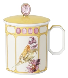 Rosenthal, Swarovski Idyllia, Mug with lid, finch yellow