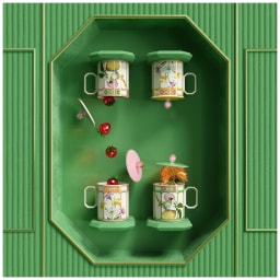 Rosenthal, Swarovski Idyllia, Mug with lid, flycatcher green