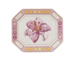 Rosenthal, Swarovski Idyllia, Dish 15 cm, pink lily