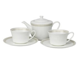Rosenthal, Jade Glam, Teapot set with 2 tea cups and saucers