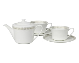 Rosenthal, Jade Glam, Teapot set with 2 tea cups and saucers