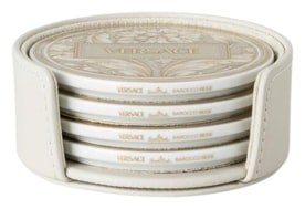 Versace, Barocco Beige, Set of 4 porcelain coasters