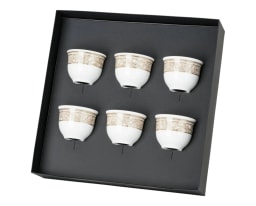Versace, Barocco Beige, Set of 6 small mugs without handle