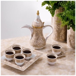 Versace, Barocco Beige, Set of 6 small mugs without handle