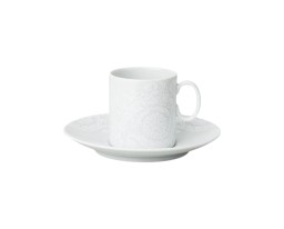 Versace, Barocco '92 Bianco, Espresso cup & saucer