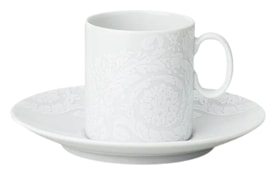 Versace, Barocco '92 Bianco, Espresso cup & saucer