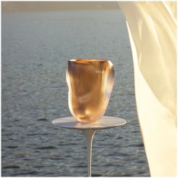 Lalique, Air Alizé, Large vase, pink gold