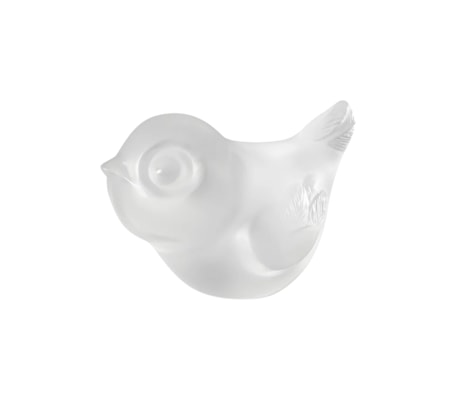 Lalique, Air Piou-Piou, Bird sculpture, head up, clear