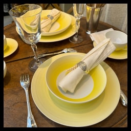 J.L Coquet, Hémisphère Mimosa, Dessert plate