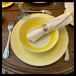 J.L Coquet, Hémisphère Mimosa, Dessert plate