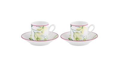 Ginori 1735, Florenza, Set of 2 coffee cups and saucers