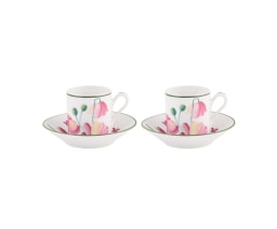 Ginori 1735, Florenza, Set of 2 coffee cups and saucers