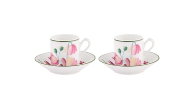 Ginori 1735, Florenza, Set of 2 coffee cups and saucers