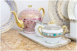 Robert Haviland & C. Parlon, Syracuse Turquoise, Breakfast set for 6 persons