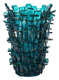 Venini, Ritagli, Vase, aquamarine
