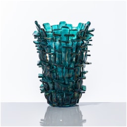 Venini, Ritagli, Vase, aquamarine