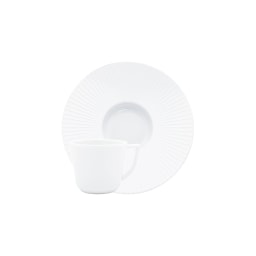 J.L Coquet, Bolero White Satin, Espresso saucer