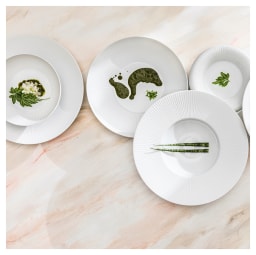 J.L Coquet, Bolero White Satin, Espresso saucer