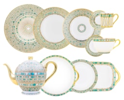 Robert Haviland & C. Parlon, Syracuse Turquoise, Grand dining set for 8 persons