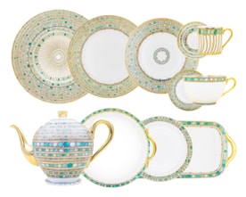 Robert Haviland & C. Parlon, Syracuse Turquoise, Grand dining set for 8 persons