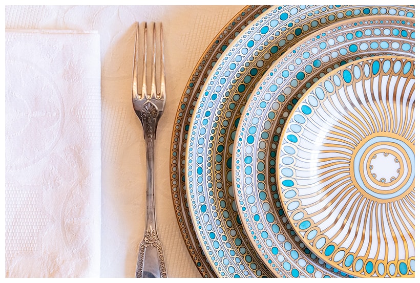 Robert Haviland & C. Parlon Syracuse Turquoise Essential set for 6 persons