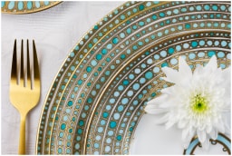 Robert Haviland & C. Parlon, Syracuse Turquoise, Essential set for 6 persons