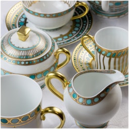 Robert Haviland & C. Parlon, Syracuse Turquoise, Essential set for 6 persons