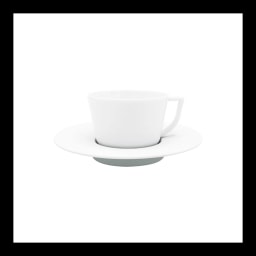 J.L Coquet, Bolero White Satin, Coffee saucer