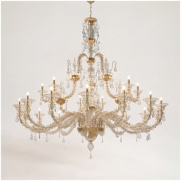 Venini, Art Light, Diamantei chandelier, gold leaf