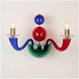 Venini, Art Light, Gio Ponti wall sconce, multicolor