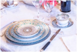 Robert Haviland & C. Parlon, Syracuse Turquoise, Grand dining set for 8 persons