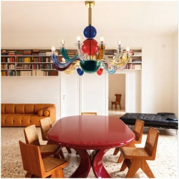 Venini, Art Light, Gio Ponti chandelier, multicolor