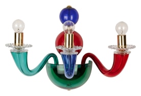Venini, Art Light, Gio Ponti wall sconce, multicolor