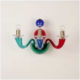 Venini, Art Light, Gio Ponti wall sconce, multicolor