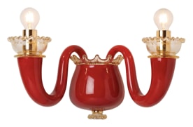 Venini, Art Light, Gio Ponti wall sconce, coral