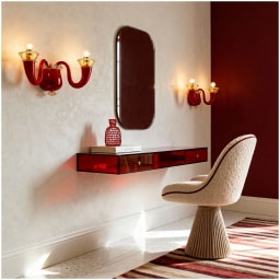Venini, Art Light, Gio Ponti wall sconce, coral