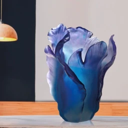 Daum, Tulipe vases, Blue vase - photo 2