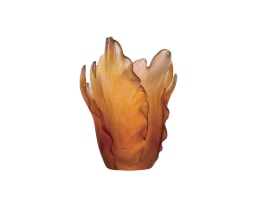 Daum, Tulipe vases, Amber vase, small