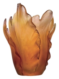 Daum, Tulipe vases, Amber vase, small